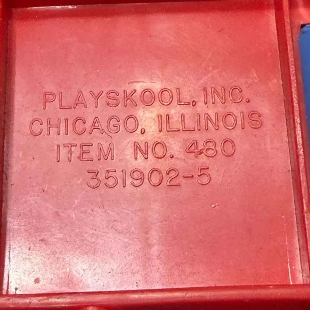 Vintage Playskool Familiar Places Blue Toy Car Item No. 480